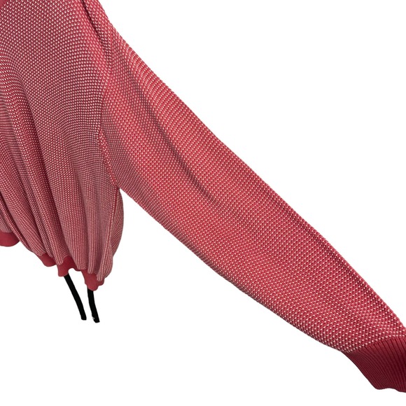 Mens Andean V Neck Sweater Coral White Knit XL - Picture 5 of 12